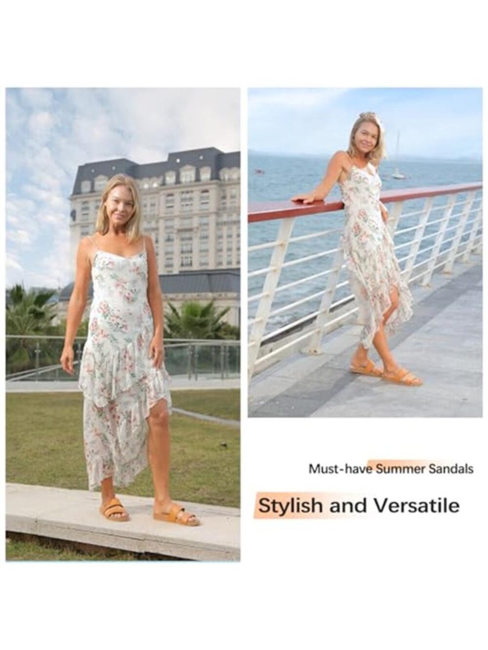 Platform Sandals Women Arch Support Beach Slides Orthotic Summer - Picture 2 of 6